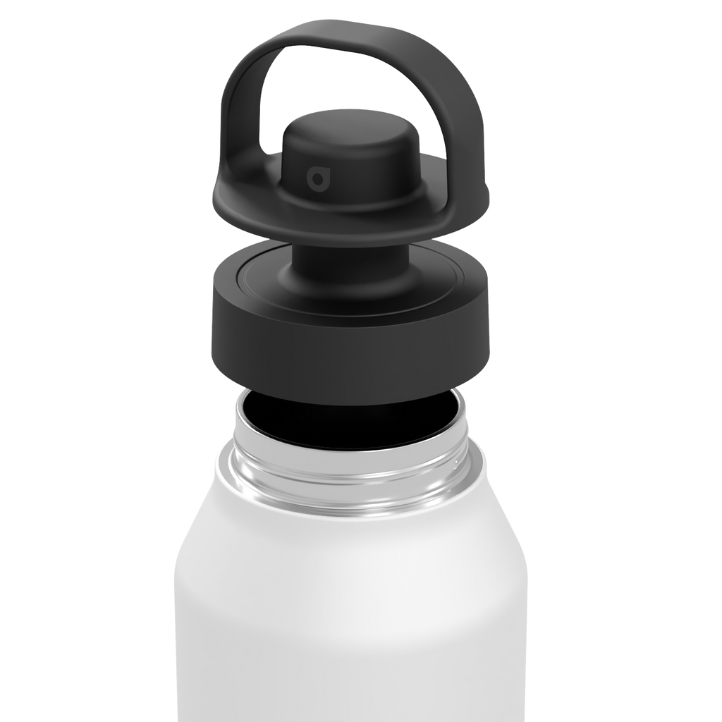 Clear 32 oz Nalgene Bottle with Black Cap